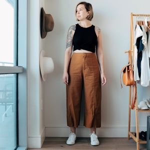 Esby Lucia seamed wide leg pant *cropped*